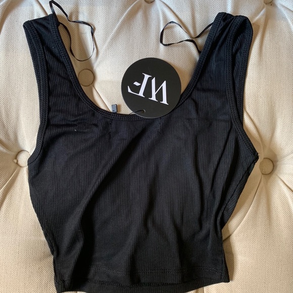Black Crop Tank Top - Picture 4 of 4